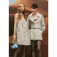 ราคา แบรนด์ LYN AROUND Monstera Leaves Button Up Mini Dress มินิเดรสผ้าทวิต (23017006827)