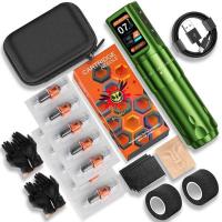 ราคา ใหม่ BIGWASP Coreless มอเตอร์ปากกา 2000mAh แบตเตอรี่ไร้สาย hine Kit 10 ชิ้นตลับทิ้งเข็มสัก (29942634351)