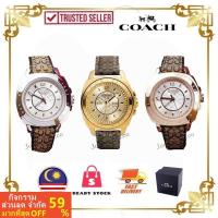 ราคา [100% ต้นฉบับ] Coach โค้ชแฟน EST 1941 ลายเซ็นหนังผู้หญิงหรูหราควอตซ์นาฬิกาข้อมือ 14501287 14501538 (5935354111)