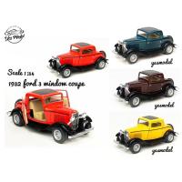 ราคา Ford โมเดลรถเหล็ก​ฟอร์ด ✅ 1932​ FORD​ 3-WINDOWS​ COUPE​ ✅ scale 1:34 ✅ความยาว 12.5 ซม.โมเดลรถโบราณ โมเดลรถคลาสิค (27500543787)