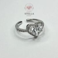 ราคา แหวนเพชร cz ชุบทองคำขาว 14K A001 (25712184075)