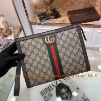ราคา ของแท้ ยิงจริงใหม่เอี่ยม GUCCI Ophidia series GG กระเป๋าสตางค์คลัทช์สีน้ำตาล กระเป๋าคลัทช์ของผู้ชาย 760243 (28854784706)