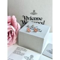 ราคา (มีโค้ดลด10%)พร้อมส่งVivienne westwood ต่างหู รูปหัวใจ รุ่น Petra สีเงิน หัวใจสีชมพู (44273979549)