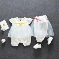 ราคา ชุดหมีบอดี้สูทผ้าฝ้ายสำหรับเด็กแรกเกิดทารกเด็กอ่อนหญิง แขนสั้นromper (7037622461)