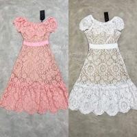 ราคา ป้าย Modern Girl เดรสลูกไม้สั้น ปาดไหล่ (23470935555)