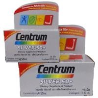 ราคา Centrum silver 50+ เซ็นทรัม ซิลเวอร์ อาหารเสริมบำรุงร่างกาย วิตามินรวม ขนาด 30 เม็ด/ 90 เม็ด (3210120810)