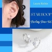 ราคา ต่างหูเงินแท้ / เงินแท้ 100% / ต่างหูดาว / Laura Richis / ต่างหูเงินS925 / Star Hoop (25900280080)