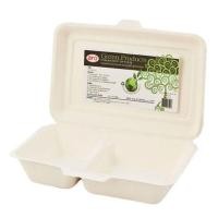 ราคา ARO เอโร่ กล่องอาหาร ไบโอชานอ้อย 2 ช่อง 1000มล. ( แพ็ค 50 ใบ ) กล่องกระดาษ จานชานอ้อย ชานอ้อย (22671669132)