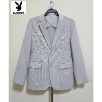ราคา Playboy เสื้อสูท สีเทาอ่อน อก 41 นิ้ว มือสอง (27692971782)