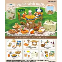 ราคา R RE-MENT และ Miffy Picnic Camping Tableware Apple Pie เก้าอี้โต๊ะไวน์แดงเดสก์ท็อปตกแต่ง Miniature (26935864173)