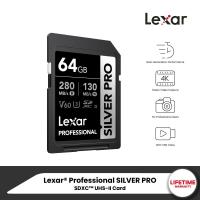 ราคา Lexar SILVER PRO 64GB UHS-II U3 V60 SD Card (เอสดีการ์ด) Full-HD 3D 4K RW280/130MB/s (LSDSIPR064G) เมมโมรี่การ์ด (22255119357)