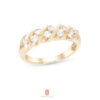 ราคา [Clearance] Jewellista Twist Ring แหวนเงินแท้ เพชร CZ มี 4 สี ทองคำขาว ทอง14k โรสโกลด์ แบล็คโรเดียม (4122580148)