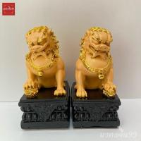 ราคา สิงห์คู่ มงคล สิงโตคู่ สิงโตจีน เสริมอำนาจ บารมี งานเรซิ่นพ่นทรายทอง / หยก ฐานไม้ สูง 10 / 13 นิ้ว (8073728135)