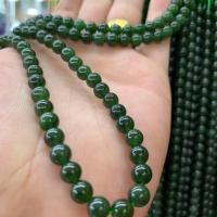 ราคา Hetian Jasper 6 มม.ลูกปัด 108 Deep Spinach สีเขียวจุดสีดําเล็กน้อย Unobvous Jasper พระพุทธรูปลูกปัด 108 ชิ้น (43464938205)