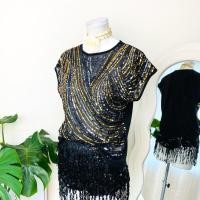 ราคา ไซด์ M แบรนด์ Forever21 แท้ 100%เสื้อ ซีทรู ครอป งานเกล็ดวิบวับ สีดำสนิท ใส่ออกงาน ชุดออกงาน ชุดปาร์ตี้ วันเกิด (28520180599)