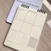 ราคา Weekly Planner Checklist Weekly A5 Notebook Spiral Binding โดย pelnopapers (24712947544)