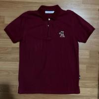 ราคา [ของแท้] เสื้อโปโล Smileyhound สีเลือดหมู “Size L” มือสอง (22797007335)