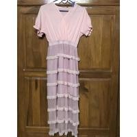 ราคา เดรสสีชมพู กระโปรงลายลูกไม้ ไปงานแต่งงาน ออกงาน (13743366755)