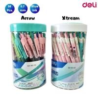 ราคา Deli ปากกา ปากกาลูกลื่น 0.7 มม. น้ำเงิน. ด้ามคละสี 50 ด้าม arrow / Xtream (2352541742)
