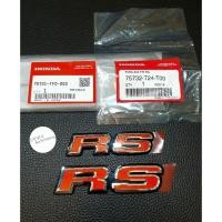 ราคา ของแท้ 1คู่ โลโก้ RS หน้ากระจัง และท้ายรถ สีแดง HONDA CIVIC FE RS CIVIC E-HEV RS 2021-2024 (27738645448)