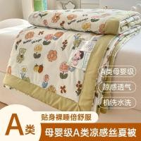 ราคา ผ้าไหมเดี่ยวขนาดใหญ่ข้ามพรมแดนสไตล์ใหม่ปีกกว้างผ้าไหมเย็นผ้านวมบางฤดูร้อนผ้านวมซักเครื่องความรู้สึกเย็น ระดับ ก ผ้านวม แกนกลาง กระเป๋าถือ 11ได้ (41874968739)