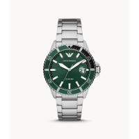 ราคา Emporio Armani นาฬิกาข้อมือผู้ชาย Diver Green Dial Silver รุ่น AR11338 (21719509037)