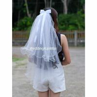 ราคา เวลเจ้าสาว ผ้าคลุมผมเจ้าสาว ผ้าคลุมเจ้าสาว เวลสองชั้น [V] (23505890757)