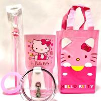 ราคา แก้วเก็บอุณหภูมิ ร้อน-เย็น แก้วเยติลาย Kitty คิตตี้-ดอกไม้ สีชมพู ฟรี!!.ถุงใส่แก้ว พร้อมหลอดคิตตี้ และยางรองแก้ว (คละสี) (7434214917)
