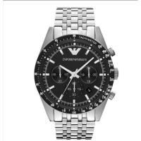 ราคา พร้อมสต็อก ! Emporio Armani Sportivo Chronograph Black Dial Silver นาฬิกาข้อมือผู้ชาย รุ่น AR5988 46mm (29301804707)
