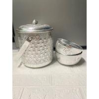 ราคา หม้ออลูมิเนียมลายไทยทรงกระบอกตราแมวน้ำ(มือ2) ขนาด 18ซม. (18793910912)