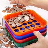 ราคา {maybest} ถาดคัดแยกเหรียญรหัสสี 4 ชุด, ถาดคัดแยกเหรียญสีและเคาน์เตอร์เหรียญสําหรับการเรียงลําดับเหรียญ {TH} (43505293311)