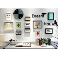 ราคา กรอบรูป กรอบรูปติดผนัง ชุดกรอบรูปตกแต่งผนัง แบบมีนาฬิกา รวมอักษร Dream House (5177453943)