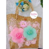 ราคา ช่อดอกไม้ ลูกไม้ตกแต่งกระเป๋าสานกระจูด ผักตบชวา (F2) (9829583556)