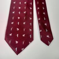 ราคา เนคไท มือสอง Guy Laroche Men's Silk Tie Red Novelty Design Necktie (42117219455)