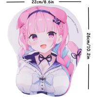 ราคา Anime Minato Aqua แผ่นรองเมาส์พร้อมที่วางข้อมือสําหรับเล่นเกม 3D Mousepads 2Way Skin... ZK2L (27941140369)