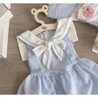 ราคา ชุดเดรสคอปกกะลาสีลายสก๊อตสีฟ้าอ่อนสําหรับเด็กผู้หญิง (27086703302)