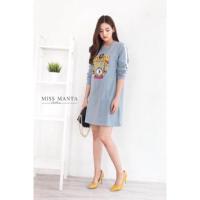 ราคา เดรสผ้ายืดแขนยาว ป้าย Miss manta New (930425932)