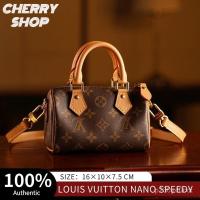 ราคา หลุยส์วิตตอง Louis Vuitton NANO SPEEDY Bag / ผู้หญิง / กระเป๋าสะพายไหล่LV B00 (27138387223)