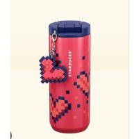 ราคา Starbucks❤️ Barista pixel heart tumbler with charm 12oz. (40224030690)