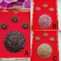 ราคา เครื่องประดับผู้หญิงชุบทองสวารอฟสกี้สวยงามล่าสุด Set star+ เข็มกลัด (41618913770)