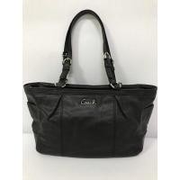 ราคา กระเป๋ามือสอง ของแท้ Coach Black Leather East West Gallery Tote F27721 สีดำ หนังแท้ พร้อมส่ง (10784154895)