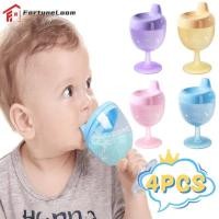 ราคา 【COD】แก้วไวน์เด็ก 4 ชิ้น ถ้วยน้ำ ถ้วยน้ำผลไม้ ถ้วยนม ขวดน้ำพลาสติกสำหรับเด็ก ป้องกันการตก สำหรับงานวันเกิดเด็ก 【FortuneLoom】 (43263979059)