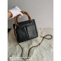 ราคา Sold‼️Gucci Bamboo Handbag Leather Black มือสอง ของแท้‼️ (24564805075)