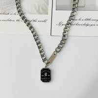 ราคา แฟชั่นใหม่สแตนเลสโชคดีแท็กจี้สร้อยคอสไตล์ย้อนยุคผู้ชายและผู้หญิงสร้อยคอเหล็กไทเทเนียม (29219186249)