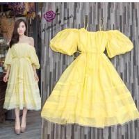 ราคา S A L E เดรสเปิดไหล่ ป้าย widelia@real sz.M (Used) (2215078421)