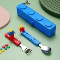 ราคา ชุดช้อนส้อม บล็อกตัวต่อ สเตนเลส ลายการ์ตูน แบบพกพา ของเล่นสําหรับเด็ก ชุดบล็อกตัวต่อเลโก้ สร้างสรรค์ สําหรับเด็ก✨Anollao (26074139185)