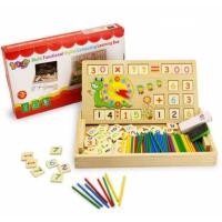 ราคา กระดานไม้เรียนรู้ 3 in 1 ตัวเลข‬ นาฬิกา พร้อมกระดานดำ (1401346709)