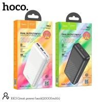 ราคา Hoco RK3 แบตสำรอง 20000mAh ไฟ LED แสดงการชาร์จ จ่ายไฟ 2 พอร์ต พาวเวอร์แบงค์ Powerbank hc8 (29972945024)