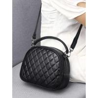 ราคา กระเป๋าถือและMessenger Bag หนังCowhide ทรงกลมเล็ก ลายเหมือนเพชร สไตล์คล้ายChanel สำหรับผู้หญิง (43318787895)