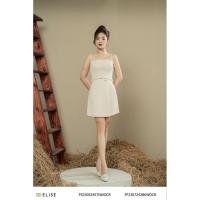 ราคา กางเกงขาสั้นกระโปรงสีครีมประดับโลโก้ Elise FF2307242บีเควอค (27737976599)